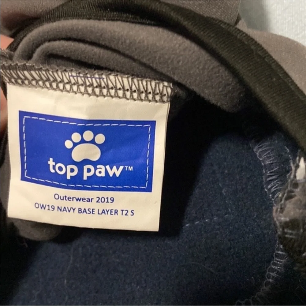 Top Paw Bonded Fleece Turtleneck Blue & Gray S